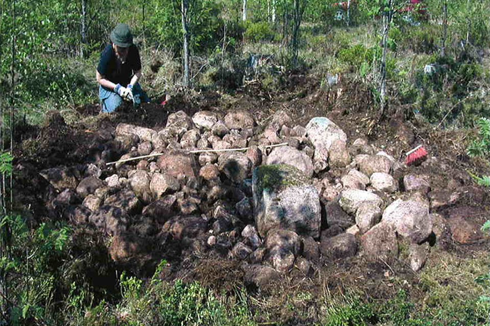 Arkeologisk utgrävning i Valberget